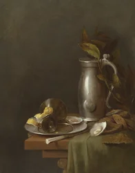 Brocca e piatto di peltro, XVII secolo